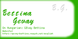 bettina gevay business card